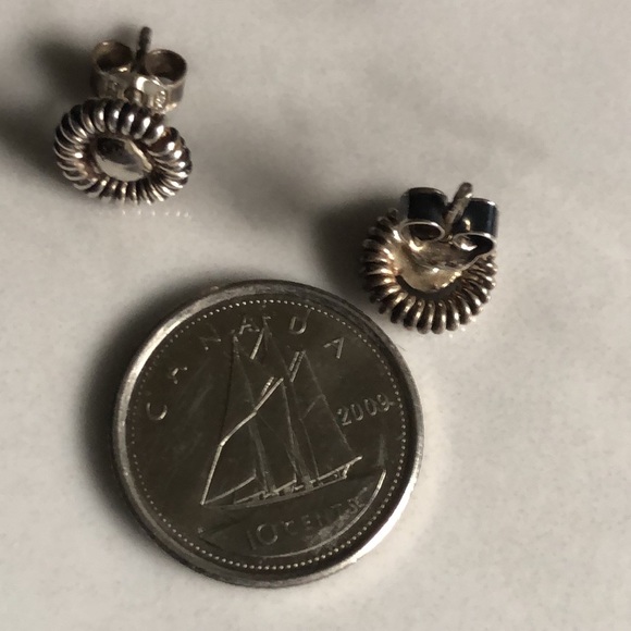 Spiral sterling silver vintage studs - Picture 4 of 4